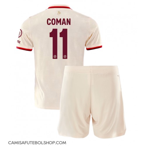 Camisa de time de futebol Bayern Munich Kingsley Coman #11 Replicas 3º Equipamento Infantil 2024-25 Manga Curta (+ Calças curtas)